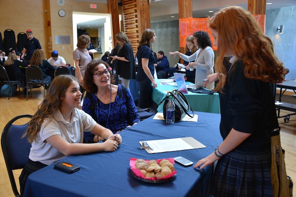 photo - During the afternoon of Character Day, King David High School hosted a fair at which students could learn about – and sign up for – volunteer positions in the Jewish community and around the city