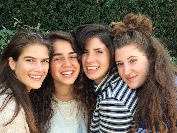photo - Left to right are shinshiniot Yael Miller, Dana Salmon, Shahaf Shama and Danielle Favel