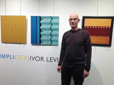 photo - Ivor Levin at the opening of his exhibit Simplicity