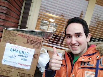 photo - Chabad on Campus, student and other volunteers and Shabbat hosts made Shabbat Across UBC on Nov. 18 possible