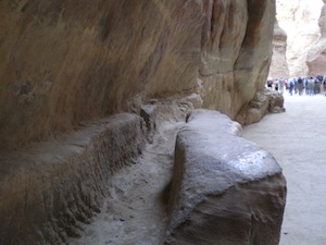 photo - closeup of mountain pipeline