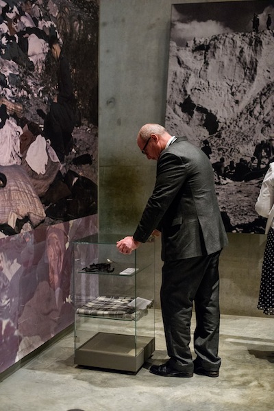 photo - Finance Minister Michael de Jong at Yad Vashem during the November B.C. trade mission to Israel