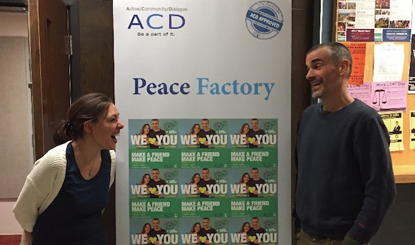 photo - The Peace Factory founders Joana Osman and Ronny Edry spoke at the University of British Columbia on Feb. 6