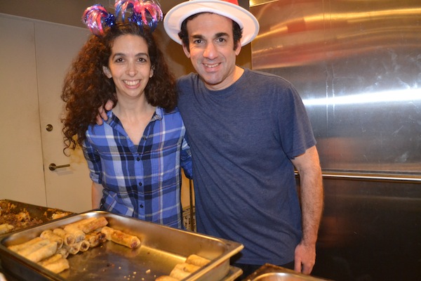 photo - Café 41 put on a fabulous Argentine-style Purim dinner that was well-attended by members of the community March 12. Yamila Chikiar and Daniel Presman (pictured) own the café with Menajem Peretz