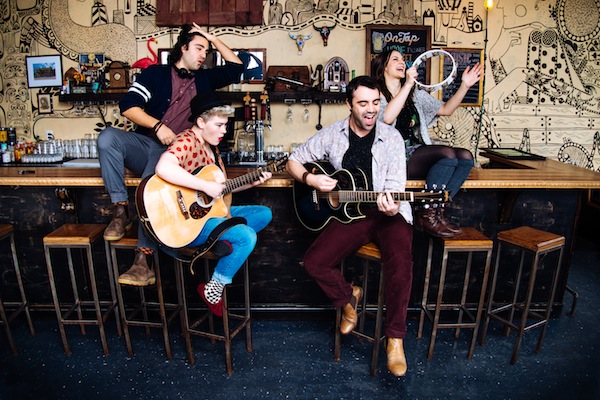 photo - Left to right, Andrew Cohen, Sara Vickruck, David Z. Cohen and Anna Kuman are among the cast of Circle Game: Reimagining the Music of Joni Mitchell