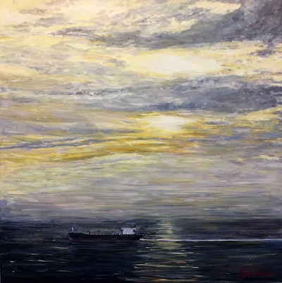 photo - “Golden Hour,” acrylic on canvas, by Michael Abelman, one of several Jewish artists whose work is part of Art! Vancouver, which runs May 25-28