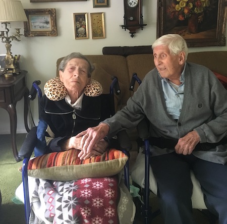 photo - Writer Eliezer Sobel’s parents, Manya and Max, in 2016. They were the inspiration for Sobel’s series of picture books for readers with dementia