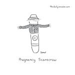 cartoon - "Pregnancy Scarecrow," by Jacob Samuel