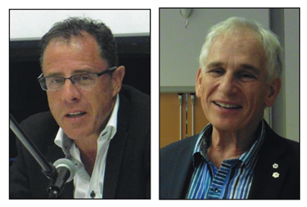 photo - The Jewish Seniors Alliance Spring Forum featured Dr. Saul Isserow, left, and Dr. Larry Goldenberg