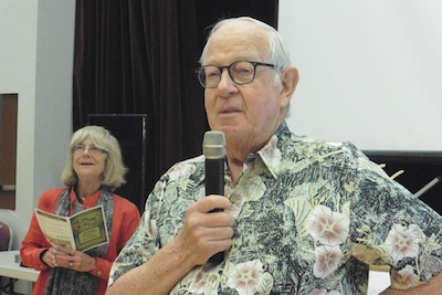 photo - Jewish Seniors Alliance first vice-president Gyda Chud, left, president Ken Levitt at the JSA’s Ask the Doctors forum on May 7