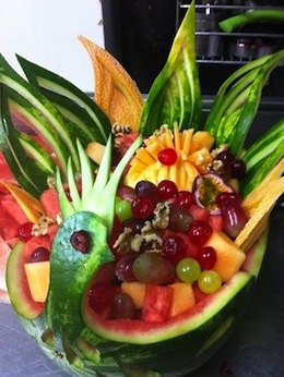 photo - Chef David Polivoda’s sculpted fruit bowl