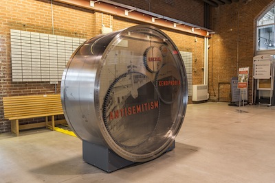 photo - The Wheel of Conscience commemorates the voyage of the St. Louis, whose 937 Jewish refugee passengers were refused entry into Canada and other countries in 1939