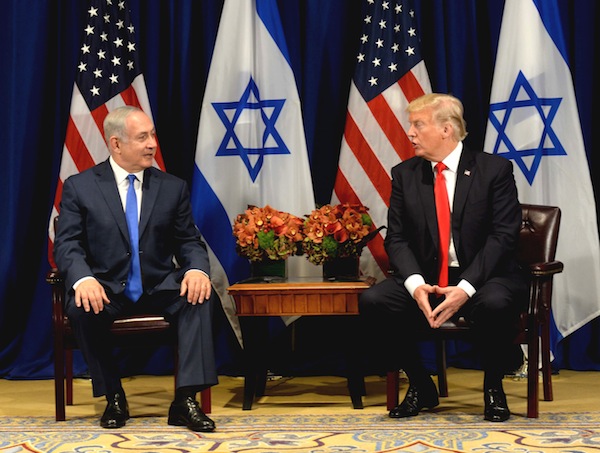 photo - Israeli Prime Minister Binyamin Netanyahu, left, with U.S. President Donald Trump in New York