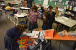 photo - Teacher Lisa Altow’s Grade 5 students at Vancouver Hebrew Academy build a machine, using a variety of household treasures