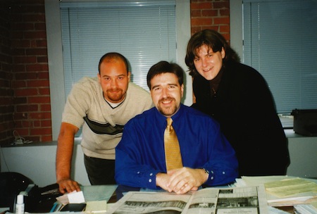 photo - Kyle Berger, left, Pat Johnson and Cynthia Ramsay, in 1999