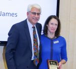 photo - Jewish Family Services CEO Richard Fruchter with Karen James, who received the 2017 Naomi Gropper Steiner Visionary Award
