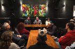photo - Attendees engaged with panelists, left to right, Drs. Eric Cadesky, Brian Bressler and Jennifer Melamed at a Kollel event Jan. 29