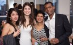 photo - Samara Carroll, second from the left, with Dawit Demoz, right, and members of his host family – Sunita and her daughter Persia