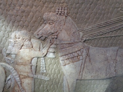 photo - A copy of panels depicting the Assyrian destruction of Lachish, part of Israel Museum’s archeology collection. The original panels date to the Late Iron Age, First Temple Period, 1000-586 BCE, and are housed at the British Museum
