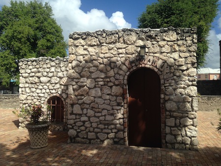 photo - The mikvah wasn’t open to the public, but the inside could be seen from the window