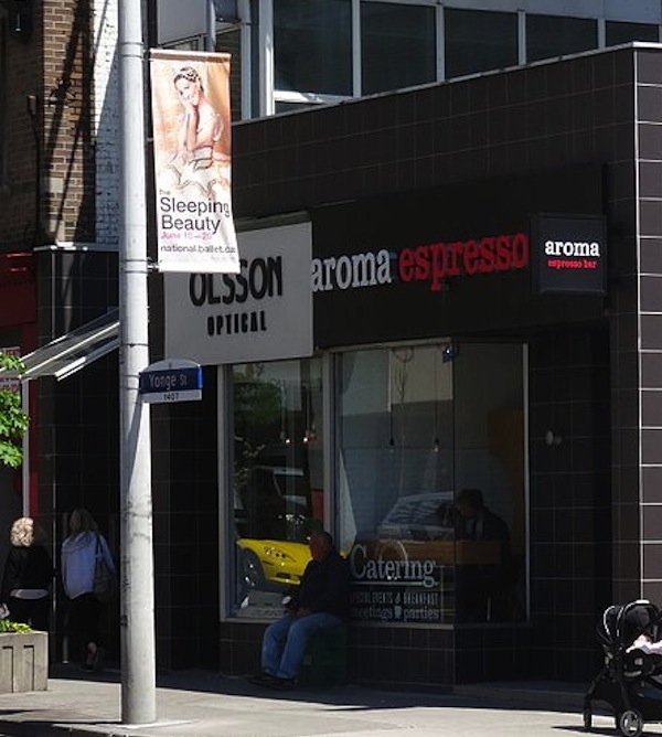 photo - Complaints were forwarded to the Toronto police regarding antisemitism and posters advocating the boycott of Aroma and products from Israel