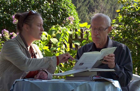 photo - Director Tanja Cummings with Jens-Jurgen Ventzki, one of the two main protagonists in the documentary film Line 41