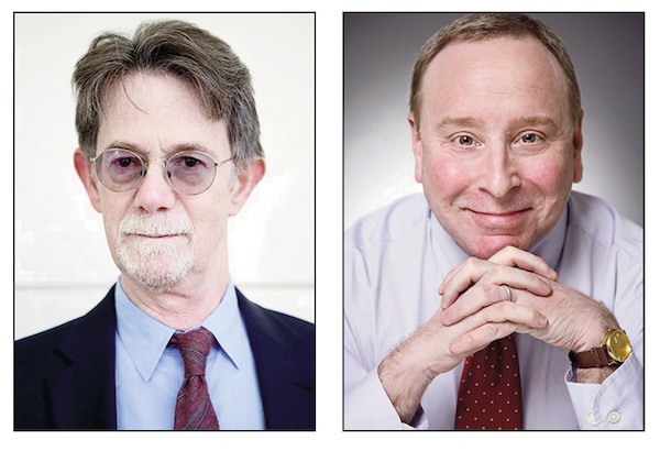 photos - J.J. Goldberg, left, and Jonathan S. Tobin will participate in Left vs. Right: The Battle for Israel’s Soul on Oct. 23, 7:30 p.m., at the Jewish Community Centre of Greater Vancouver
