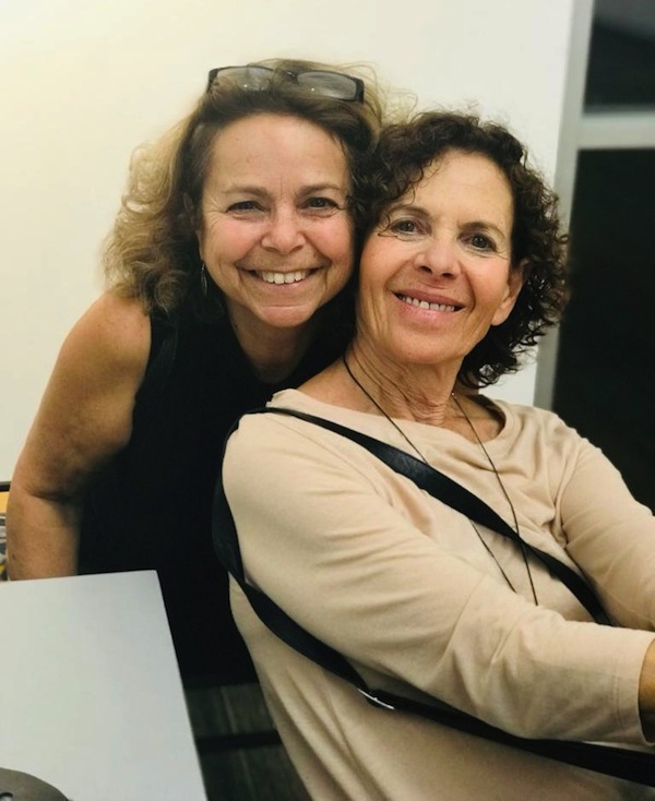 photo - Claudie Azoulai, left, and Nicole Schouela. Their work comprises the exhibit Heart to Heart, which is at the Zack Gallery until Nov. 9