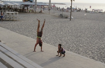 photo - Exercising on the beach helps keep Israelis healthy