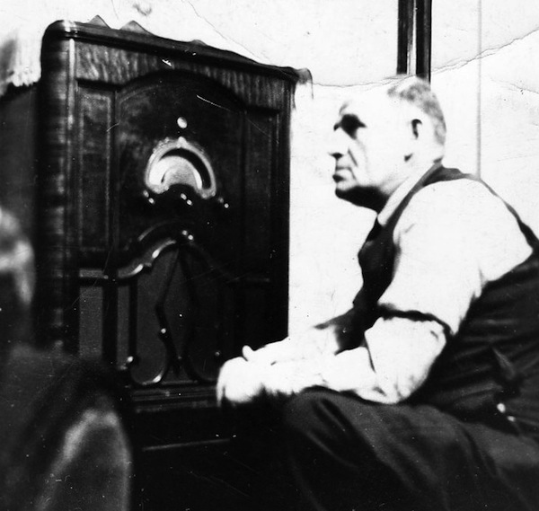 photo - The writer’s father listening to the radio, circa 1940 _ photo cropped