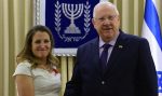 photo - Canadian Foreign Minister Christia Freeland met with President Reuven Rivlin