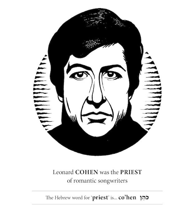image - page from Hilarious Hebrew - Leonard Cohen