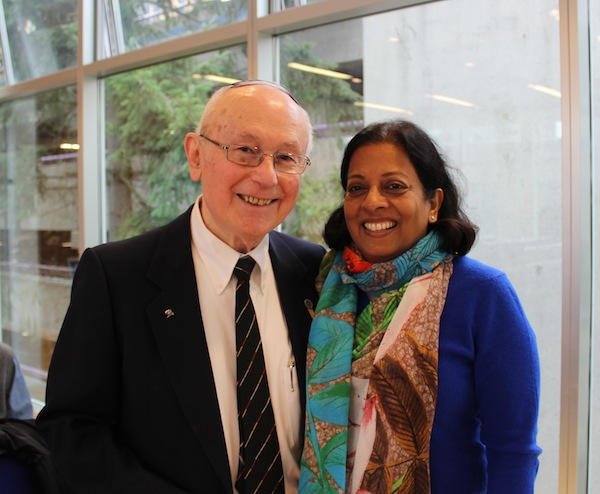 photo - Robbie Waisman and Dr. Uma Kumar spoke Jan. 24 at UBC’s Hillel House