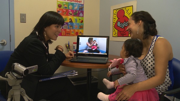 photo - Video Interaction Project coach Jenny Arevalo in action
