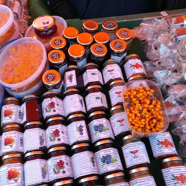 photo - Preserves and juices in the market in Helsinki