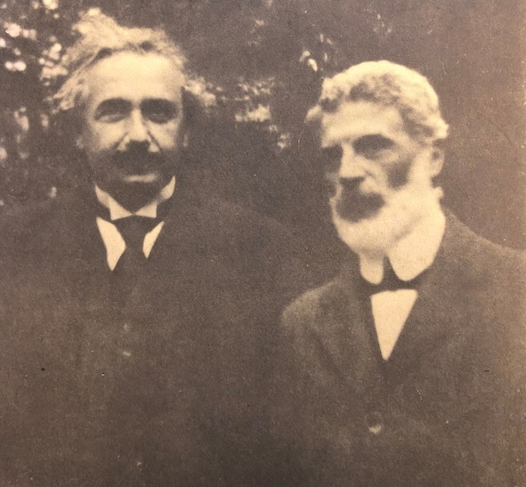 photo - A newly acquired photograph of Albert Einstein, left, with his lifelong friend Michele Besso
