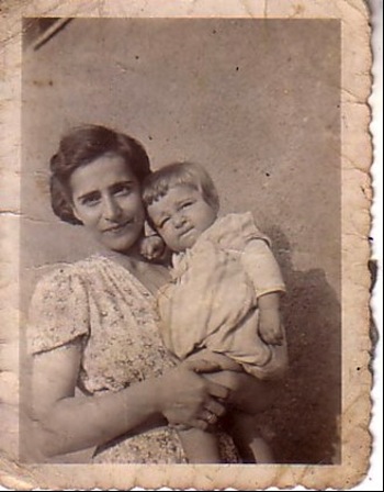 photo - Dvora Pelleg holding baby Michael