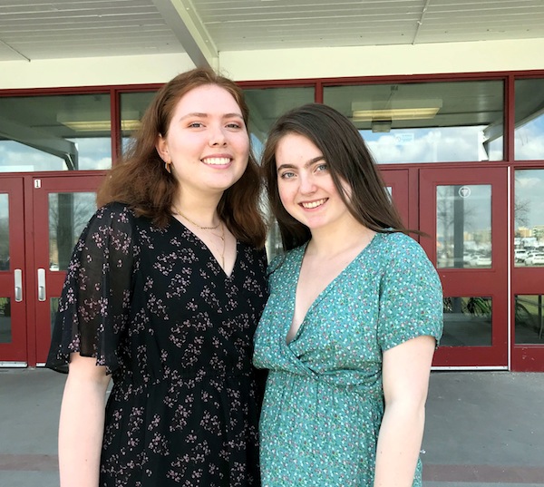 photo - Katie Delay, left, and Sunny Enkin Lewis are co-presidents of Grant Park High School’s Students for Social Justice