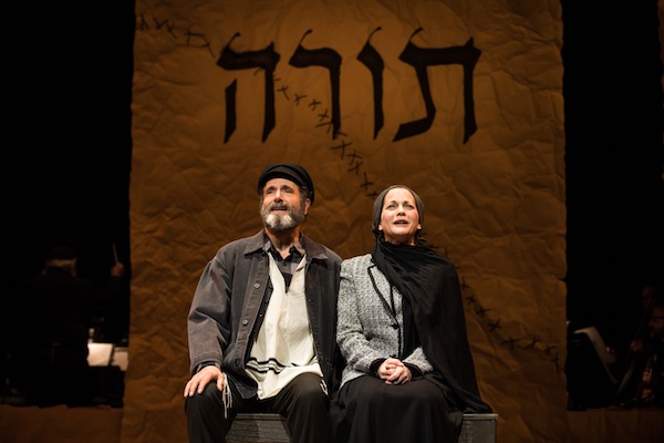 photo - Steven Skybell and Jennifer Babiak in the National Yiddish Theatre Folksbiene’s production of Fiddler on the Roof, which is slated to run through January 2020 in New York City