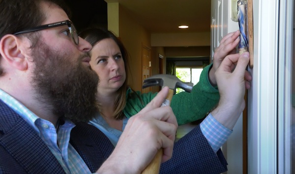 photo - A still from The Rabbi Goes West: one of Chabad-Lubavitch Rabbi Chaim Bruk’s goals is to see a mezuzah on the door of every Jewish home in Montana