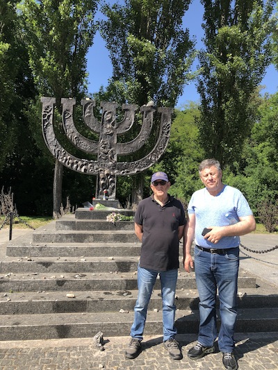 photo - Lucien, left, and Grisha at Babi Yar