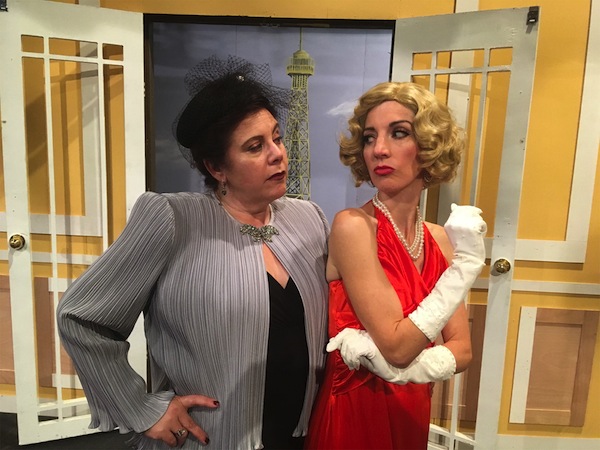 photo - Cindy Hirschberg-Schon, left, as Maria Merelli and Tracy Labrosse as Tatiana Racón in A Comedy of Tenors, at Metro Theatre Oct. 4-19