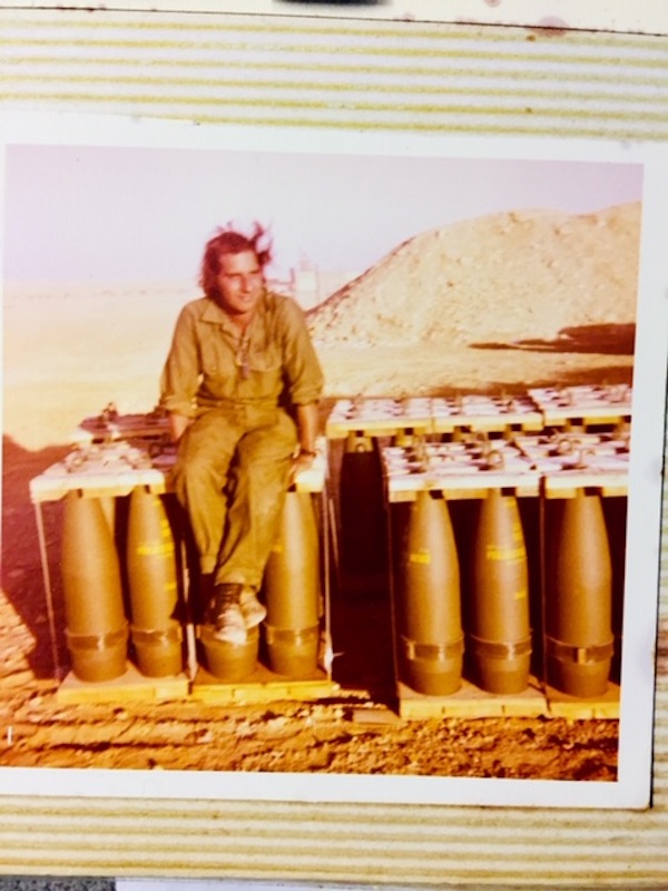 photo - The author in the Sinai in October 1973, before his unit was attacked by two Iraqi planes, which caused the unit’s ammunition supply to explode, killing some soldiers and wounding others