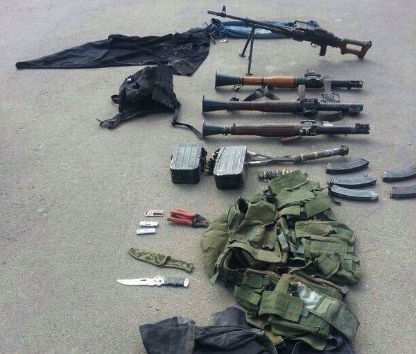 photo - Weapons seized from terrorists who infiltrated Israel through an underground tunnel to carry out a massacre in an Israeli community. This photo was taken on July 19, 2014