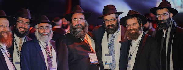 photo - Left to right, some of the B.C. rabbis who attended the conference: Rabbi Falik Shtroks (Chabad White Rock/Surrey), Rabbi Chalom Loeub (Chabad UBC), Rabbi Shmulik Yeshayahu (Community Kollel), Rabbi Yechiel Baitelman (Chabad Richmond); Rabbi Meir Kaplan (Chabad of Vancouver Island), Rabbi Bentzion Shemtov (Chabad Nanaimo) and Rabbi Binyomin Bitton (Chabad of Downtown Vancouver)