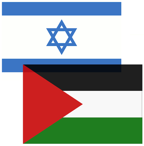 image - Israeli and Palestinian flags