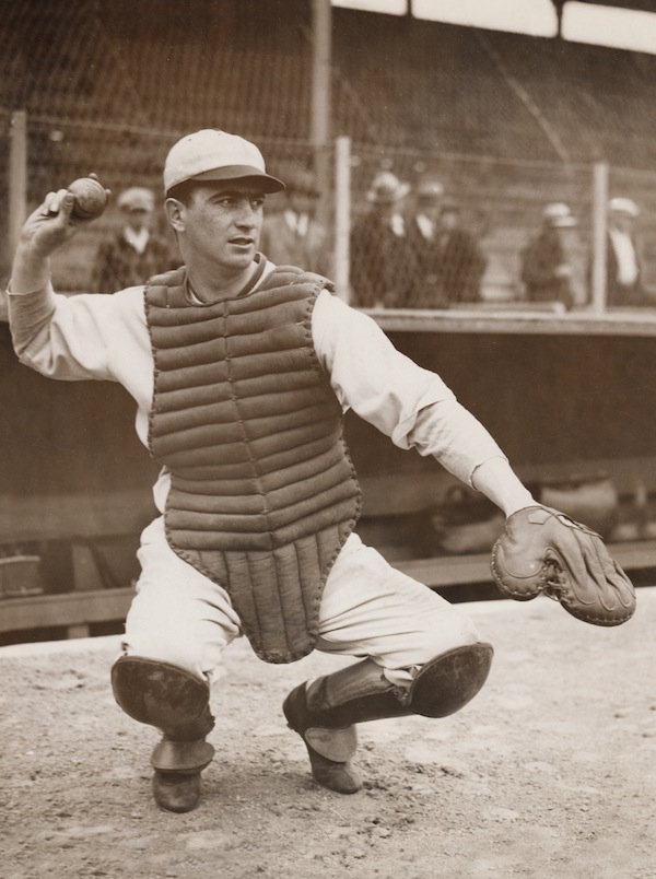 photo - Moe Berg as a catcher during his time in Major League Baseball