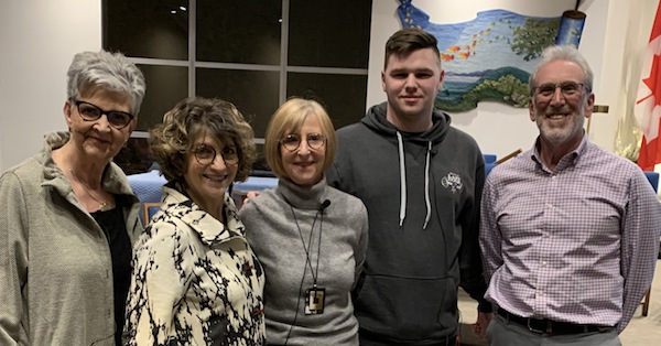 photo - Left to right: Peggy Allen, Shelley Karrel, Shelley Rivkin, Jordan Bowman and Howard Harowitz