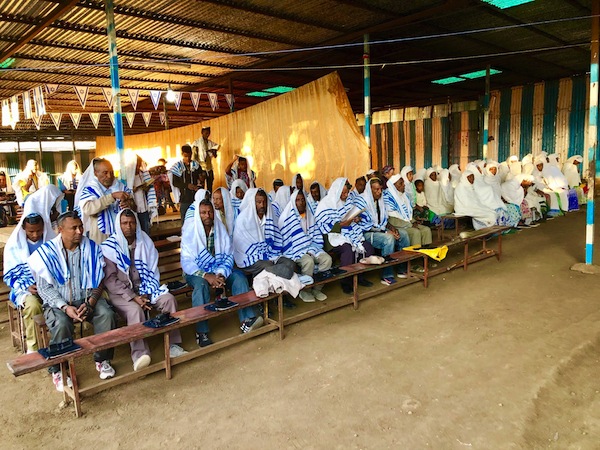 photo- Morning prayers in Gondar’s Tikvah Synagogue