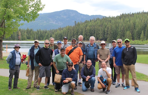 photo - Members of Temple Sholom Men’s Club at last year’s Whistler retreat. This year’s event, scheduled for May but canceled due to the pandemic, was to focus on indigenous issues
